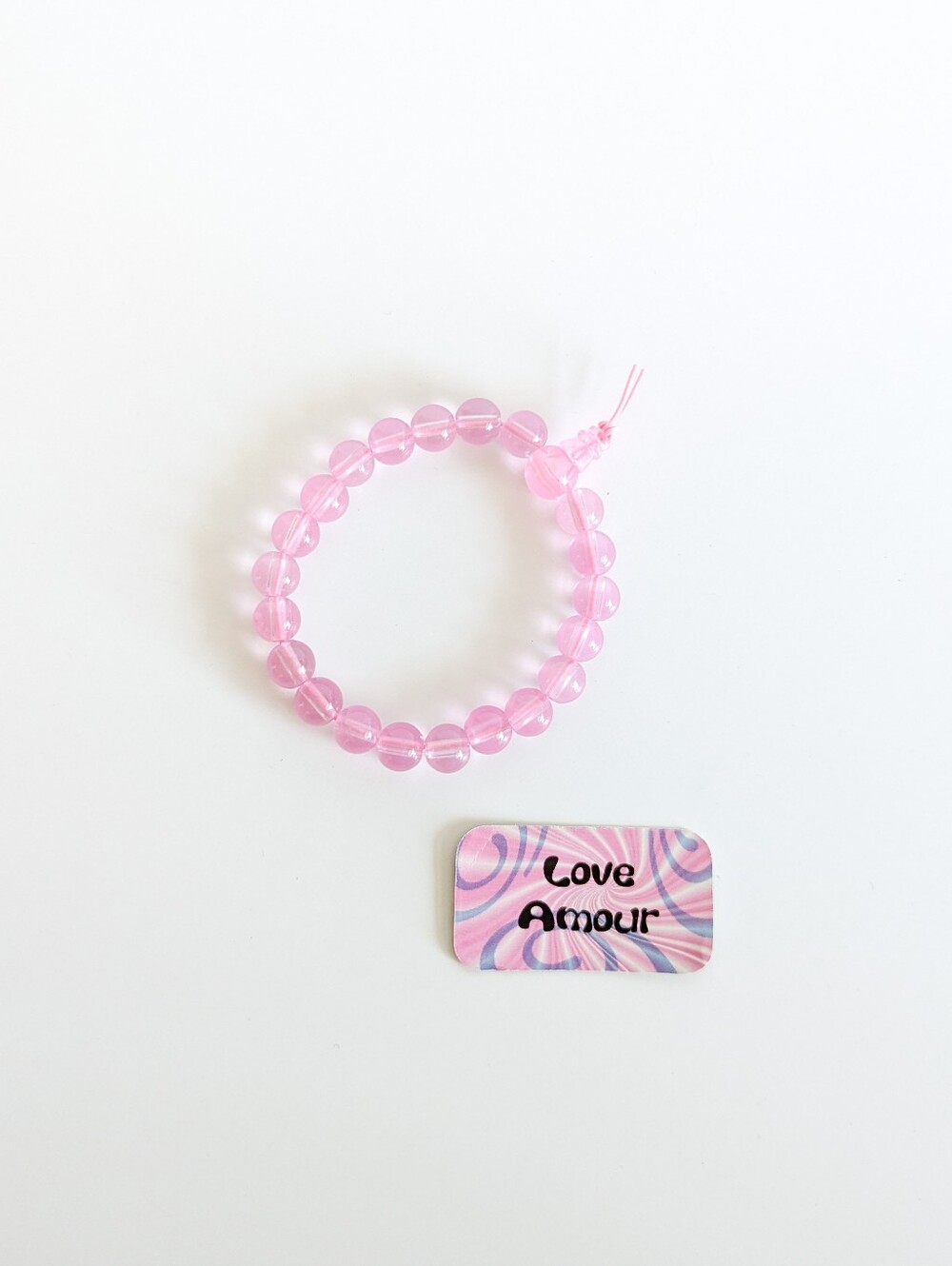 Y2K Vintage Power Bead / Good Fortune Bracelet - Love